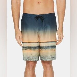 Perry Ellis Men's Sunset Lined Board Shorts Swim Trunks Size S